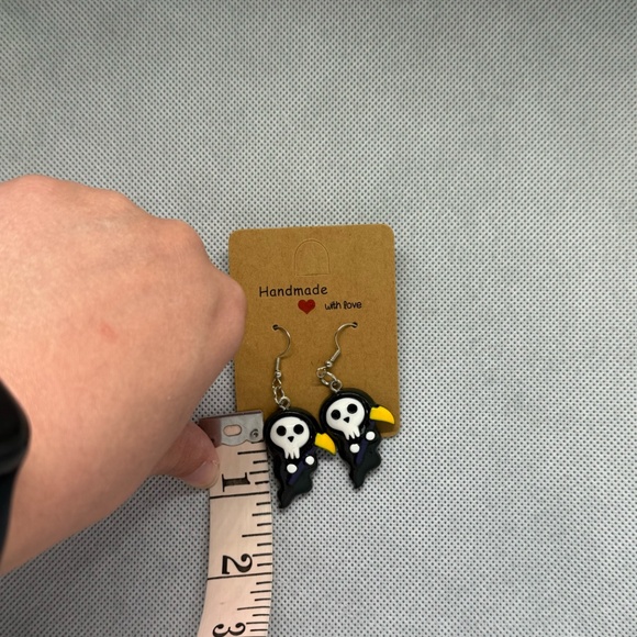 Handmade Grim Reaper Earrings - Picture 4 of 6